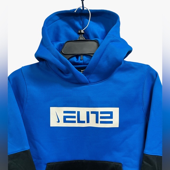 Nike Youth Therma Elite Pullover Hoodie Blue/Black/White CU9134-480 Boys Size M - Picture 2 of 6